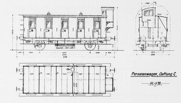 The schematic for the C Pfalz 64 Coach with breakhouse.